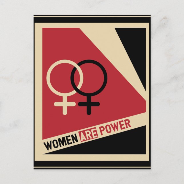 Cartão Postal Cartaz político artístico feminista (Frente)