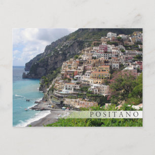 Cartão Postal Cartaz postal da cidade de Positano no bar da cost