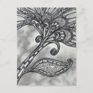 Cartão Postal Cartaz postal da Flor de Espaço de Carbono 4