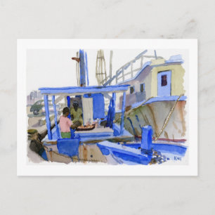 Cartão Postal Cartaz-postal da Potters Fish Boat