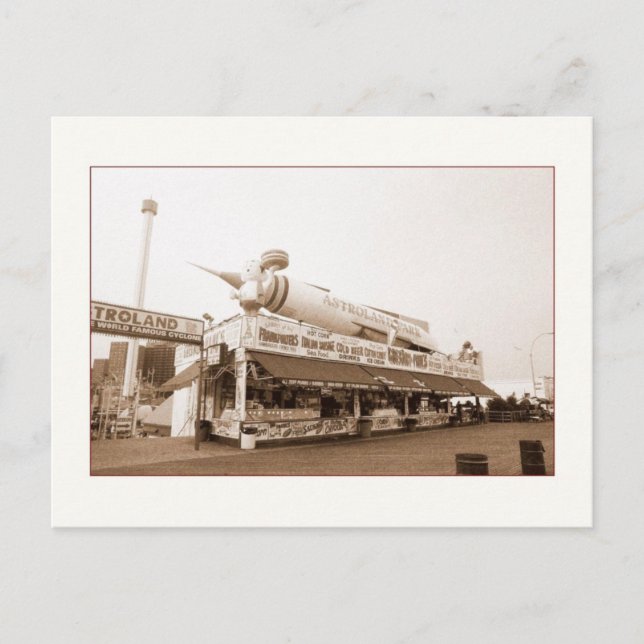 Cartão Postal Cartaz postal de Astroland Comida Stand (Coney Isl (Frente)