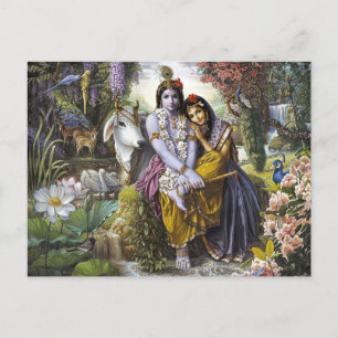 Cartão Postal Cartaz postal de Krishna e Radha