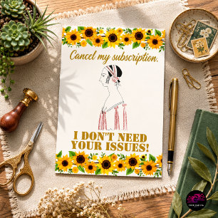 Cartão Postal Cartaz postal de Vintage Funny Sarcastic Line Art