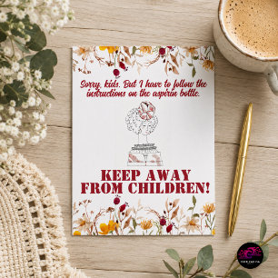 Cartão Postal Cartaz postal de Vintage Funny Sarcastic Line Art