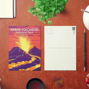 Cartão Postal Cartaz postal do Parque Nacional dos Vulcões do Ha