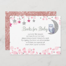 Cartaz-postal dos livros de Chá de fraldas Rosa-Lu