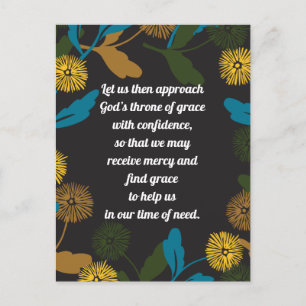 Cartão Postal Cartaz preto Dandelion editável