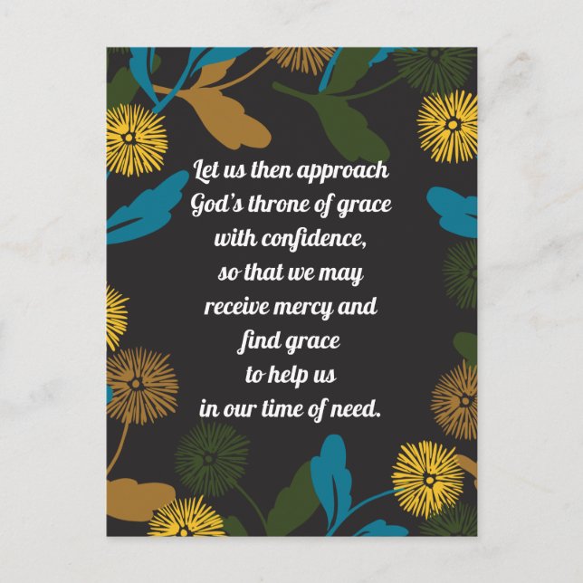 Cartão Postal Cartaz preto Dandelion editável (Frente)