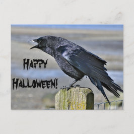 Cartão Postal Cartaz preto de halloween
