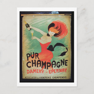 Cartão Postal Cartaz publicitário 'Pur Champagne', de Damery, E
