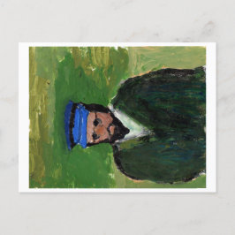 Cartão Postal Cartaz retrato parecido com Van Gogh