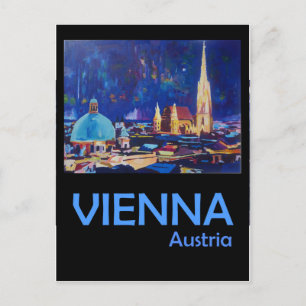 Cartão Postal Cartaz Retro Viena Áustria