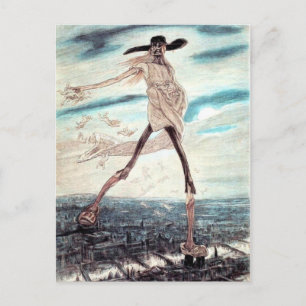 Cartão Postal Cartaz Satanás de Satã em Sementeira