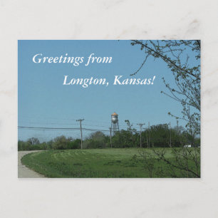 Cartão Postal Cartaz: Saudações de Longton, Kansas!