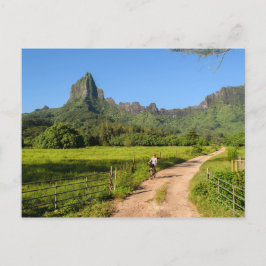 Cartão Postal Cartaz turístico sobre Moorea tropical