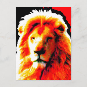 Cartão Postal Cartaz vermelho-do-leão