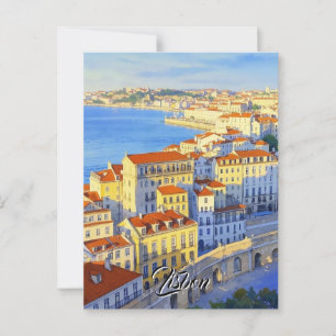 Cartão Postal Cartaz viagem de Lisboa