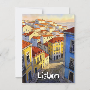 Cartão Postal Cartaz viagem de Lisboa