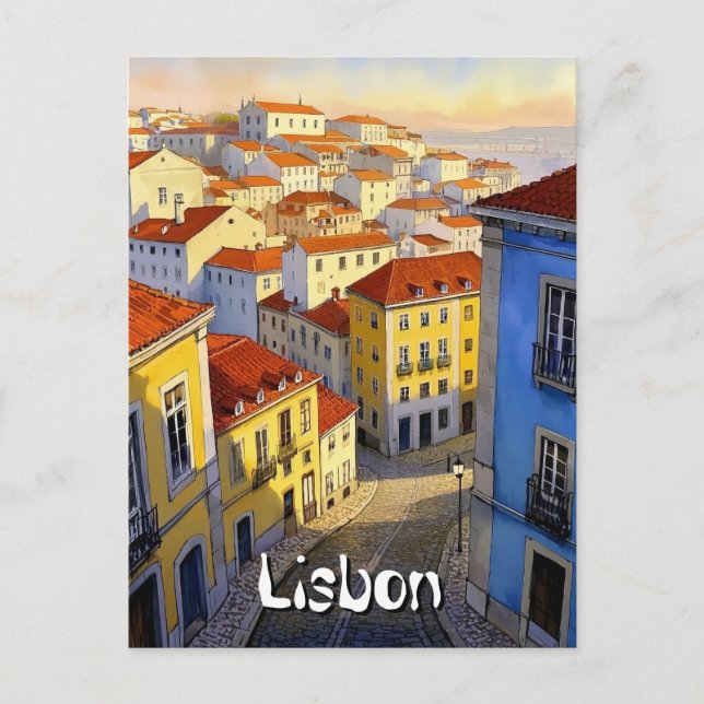 Cartão Postal Cartaz viagem de Lisboa (Frente)