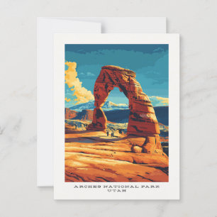 Cartão Postal Cartaz Viagem do Arches National Park