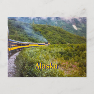 Cartão Postal Cartaz Viagem do trem no Alaska