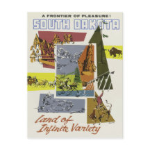 Cartaz viagens vintage South Dakota USA