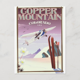 Cartão Postal Cartaz vintage Copper Mountain colorado
