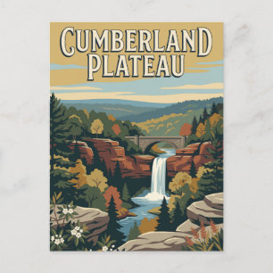 Cartão Postal Cartaz Vintage do Planalto de Cumberland Appalachi