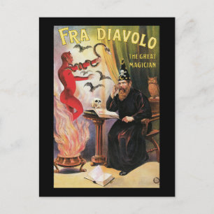 Cartão Postal Cartaz Vintage Fra Diavolo O Grande Mágico