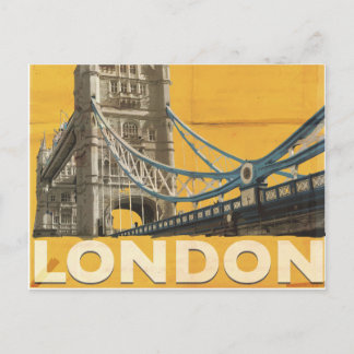 Cartão Postal Cartaz Vintage Londres