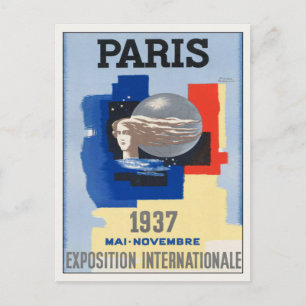 Cartão Postal Cartaz Vintage Postcard Impressão de Paris, França
