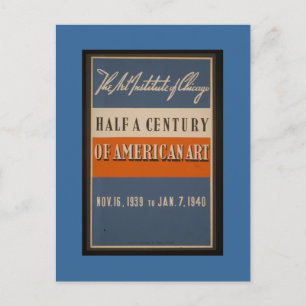Cartão Postal Cartaz-WPA Chicago-AIC Arte Americana