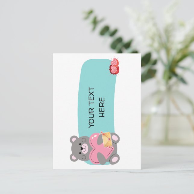 CARTÃO POSTAL CARTAZEM PERSONALIZÁVEL (Em pé/Frente)