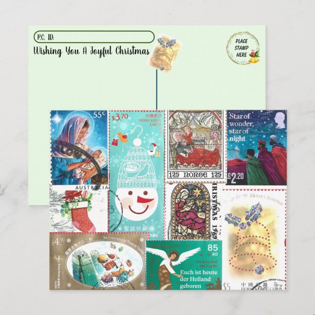 Cartão Postal Cartazes de Natal Personalizados (Frente/Verso)