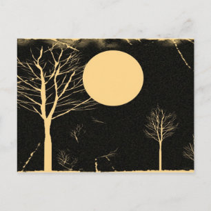 Cartão Postal Cartazes noturnos da Vintage Moon