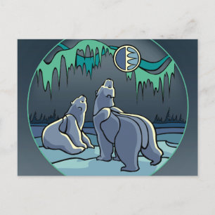 Cartão Postal Cartazes Postais de Arte do Urso Nativo