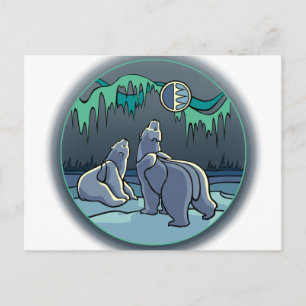 Cartão Postal Cartazes Postais de Arte do Urso Nativo