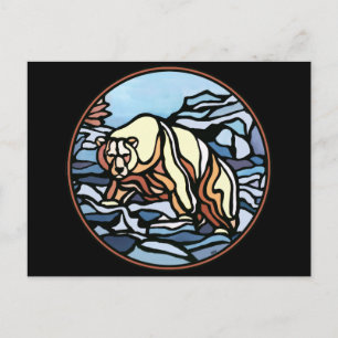 Cartão Postal Cartazes Postais de Arte do Urso Nativo do Polar