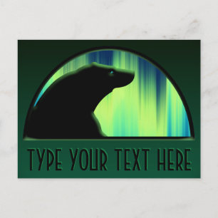 Cartão Postal Cartazes Postais Nativos Aurora Bear