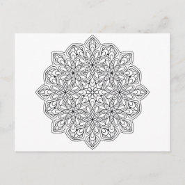 Cartão Postal Carte à colorier mandala 2