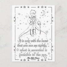 Carte à colorier Petit Prince