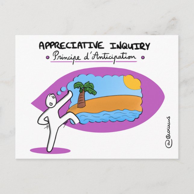 Cartão Postal Carte de Coaching "AI - Principe d'Anticipation" (Frente)