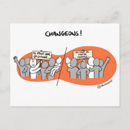 Cartão Postal Carte de Coaching "Changeons par l'exemple!"
