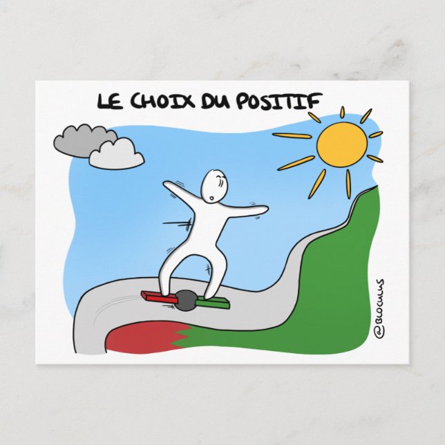 Cartão Postal Carte de Coaching "Le choix du positif" (Frente)