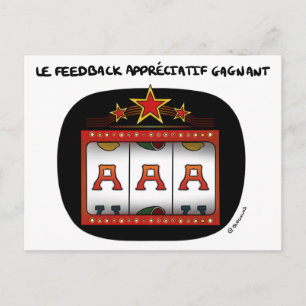 Cartão Postal Carte de treino: A-A-A, le feedback appréciatif