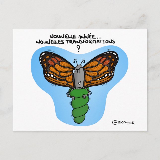 Cartão Postal Carte de voeux "Transformação Nouvelle" (Frente)