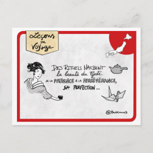 Cartão Postal Carte Leçons de viagem: Créez des rituels