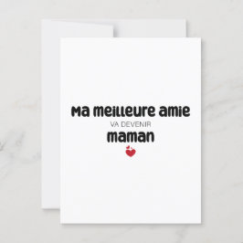 Cartão Postal Carte "Mãe meilleure amie va devenir maman"