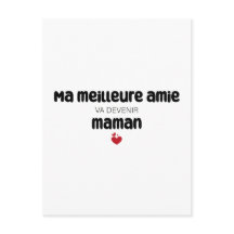 Carte "Mãe meilleure amie va devenir maman"