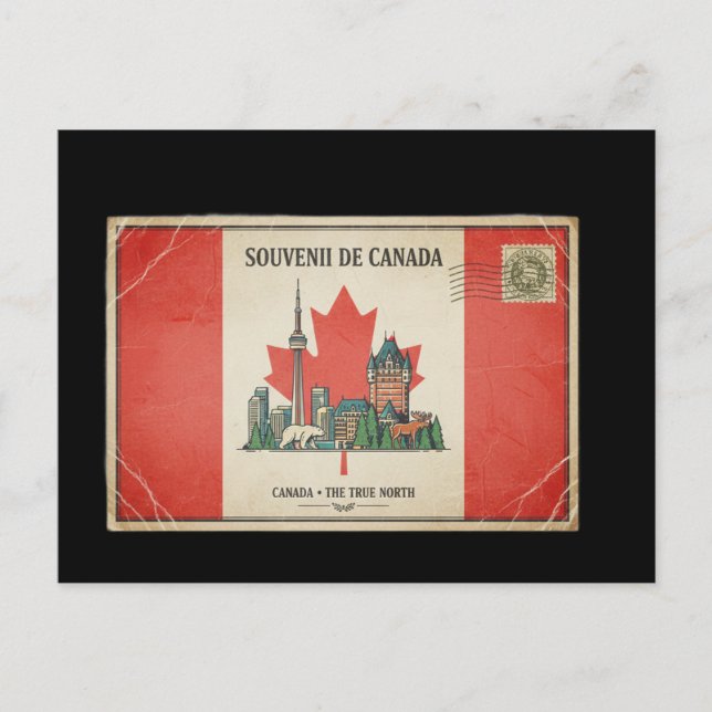 Cartão Postal carte postal canada (Frente)